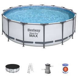 Basen stelażowy Ø457 x 122 cm z pompą,