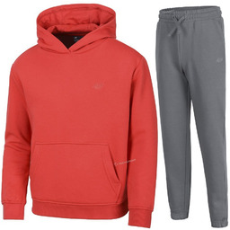 4F OCIEPLANY CHĹOPIÄCY DRES KOMPLET BLUZA KANGURKA SPODNIE