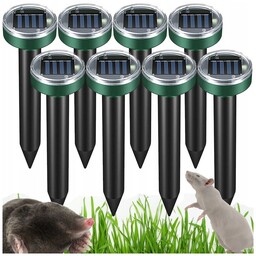 8x Silny Odstraszacz Kretów Nornic Gryzoni Solarny