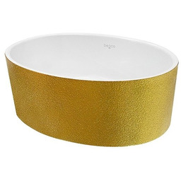 Besco Uniqa Glam Złota umywalka nablatowa 32x46x17cm #UMD-U-NGZ