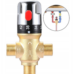 Termostatyczny Zawór Mieszający 1/2 Z Mosiądzu, 1 Szt