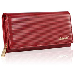 Portfel skórzany BETLEWSKI czerwony BPD-PA-106