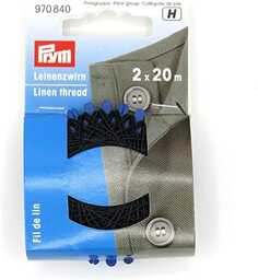 Prym - prym czarny (20 m) wątek lniany