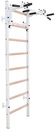 Drabinka gimnastyczna z metalowym drążkiem regulowanym biały BenchK