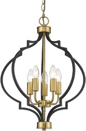 Wisząca lampa Nashville p05179bk Cosmolight pałacowa metal czarna
