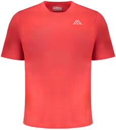 T-SHIRT MĘSKI Z KRÓTKIM RĘKAWEM KAPPA CZERWONY