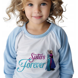 Piżama Dziecięca Niebieska KRAINA LODU SIOSTRY Na Prezent