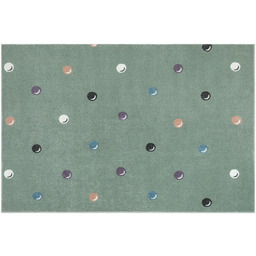 Dywan Dziecięcy Zielony Kolorowy Kropki Mięciutki Do Pokoju