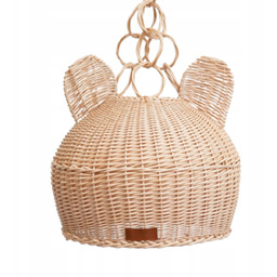 Abażur Wiklinowy Miś Klosz Lampa Polska Wiklina