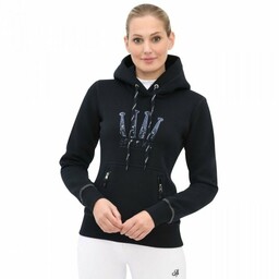 Spooks Bluza damska CROWN HOODY SEQUIN - navy