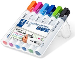 Marker suchościeralny do tablic 6 kolorów etui v2