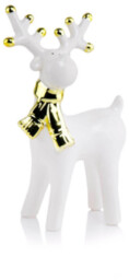 Biało-złoty renifer 38.037 świąteczna figurka ceramiczna 17 cm