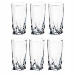 Szklanki zestaw 6 szt wysokie 350ml do soku