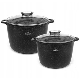 Komplet Garnków Marmurkowych Garnki Zestaw 4 El. Zilner