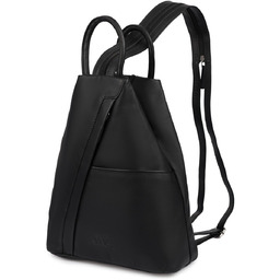 Vera Pelle Włoski Plecak Skórzany Damski Mały Turkusowy