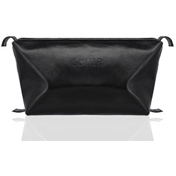 Elegancka skórzana kosmetyczka męska Solier czarna SK01