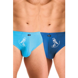 Slipy męskie bambusowe (2pack) klasyczne błękitne i granatowe