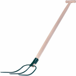 Widły metalowe Varzi 3-zębne 126 cm, zielone