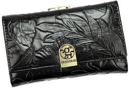 Zgrabny damski portfel roślinny wzór Gregorio