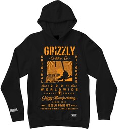 bluza męska GRIZZLY TAGLINE HOODIE Black