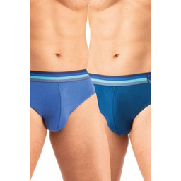 Slipy męskie bambusowe (2pack) gładkie z zewnętrzną gumą