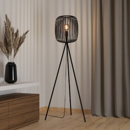 EGLO Lampa stojąca Romazzina, czarny, salon / jadalnia,