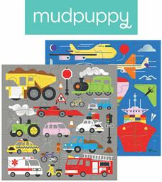 Mudpuppy, puzzle, magnetyczne 2w1 Środki transportu, 2x20 el.
