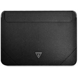 Guess Sleeve GUCS14PSATLK 13/14'' czarny /black Saffiano Triangle