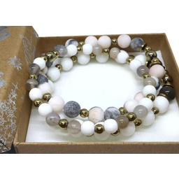 Zestaw bransoletek z kamieni w pudełku 9137 [46]