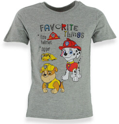 Koszulka t-shirt Psi Patrol chłopięcy Marshall Szara