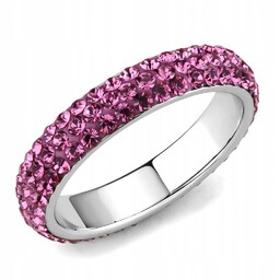 Pierścionek obrączka LUXURY PINK rozmiar 9