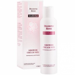 Różany Kremowy Żel pod Prysznic odświeżający Diamond Rose,