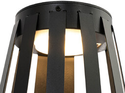 QAZQA Zestaw 2 lamp stołowych zewnętrznych czarnych