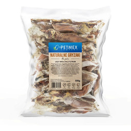 Petmex Uszy Królika z futrem 500g