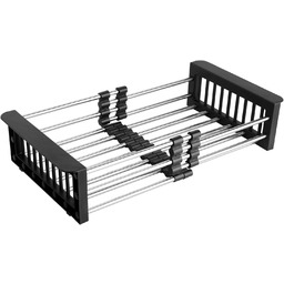 Edinos Regulowany czarny ociekacz na zlew L6-S31