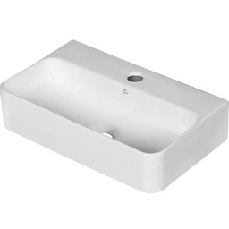 LAVEO Umywalka nablatowa/ścienna KVADRATO 45 cm ceramiczna