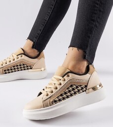 Beżowe sneakersy z brokatem Briercliff -39