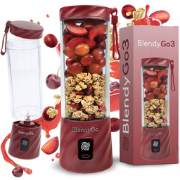 BlendyGo,Blender Bezprzewodowy 3 550Ml Usb Burgund