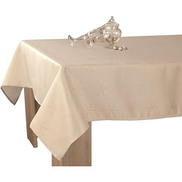 Łatwy w pielęgnacji obrus Lurex - kremowo-złoty -