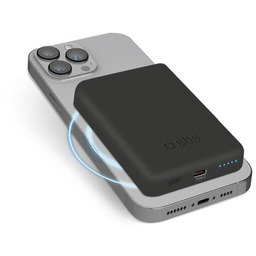 Powerbank SBS 5000 mAh Wireless Magnetic Czarny TEBB5000MAG1CK