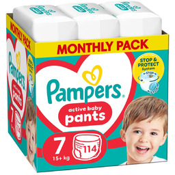 Pampers Active Baby Pants Pieluchomajtki, rozmiar 7, 114