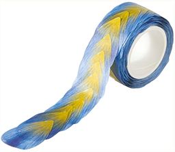 folia 26502 - Washi naklejki, kwiaty niebieskie, wstępnie