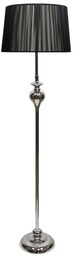 Lampa podłogowa GILLENIA czarna nitkowy abażur Candellux 51-21420