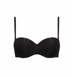 Biustonosz bardkotka balkonetka gładka czarny nero Sielei 1580