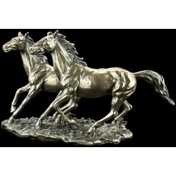 RZEŹBA WSPANIAŁE KONIE W GALOPIE - VERONESE (WU76436A4)