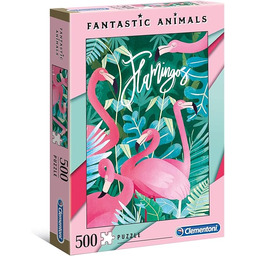 Clementoni 35067 Flamingi fantastyczne zwierzęta puzzle 500 szt.