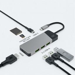 Green Cell Hub adapter USB-C Connect 3xUSB 3.1
