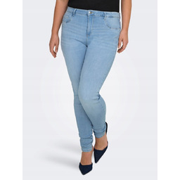 ONLY PLUS SIZE JEGGINGS JEANSY DŁUGIE W JASNYM