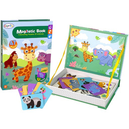 Magnetyczna Układanka Książka Zwierzęta Puzzle Krokodyl Małpka Import