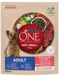PURINA ONE Mini Adult Wołowina, ryż - sucha